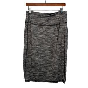 Athleta Pencil Skirt Gray Jersey Knit Medium